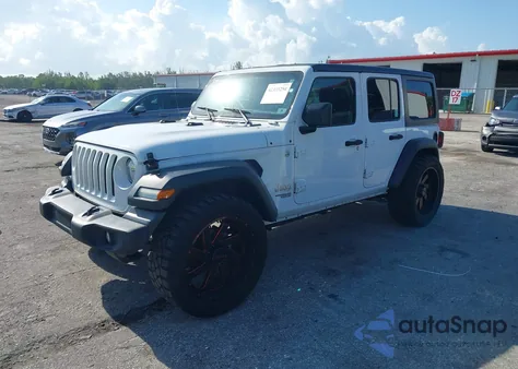 2021 Jeep Wrangler Unlimited Sport S 4X4 z USA, uszkodzony, nr VIN 1C4HJXDN7MW647934